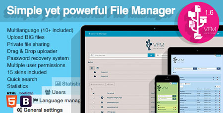 اسکریپت مدیریت و اشتراک گذاری فایل Veno File Manager نسخه ۱.۶.۷