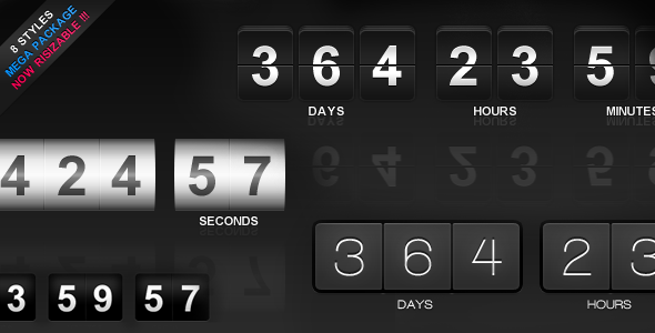 پلاگین جی کوئری شمارش معکوس در 8 استایل